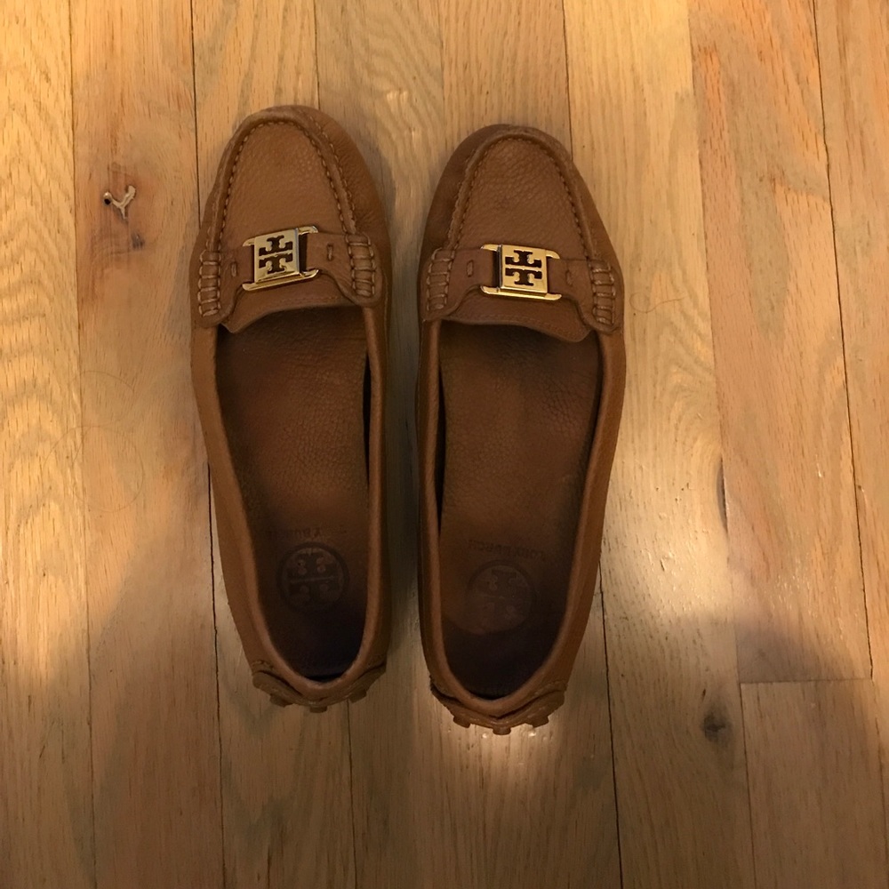Tory Burch tan loafers